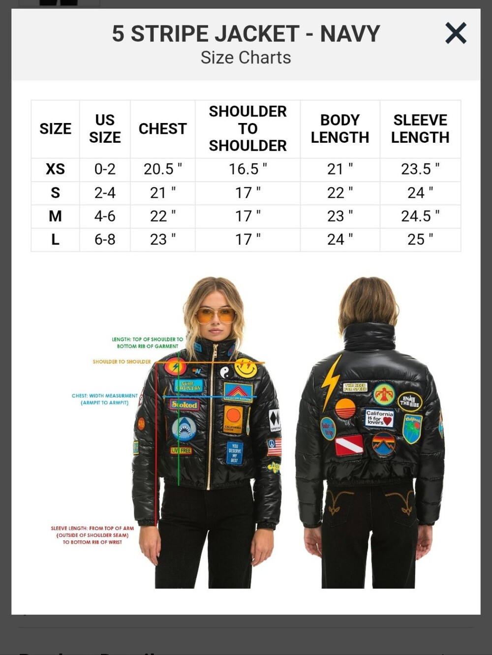 Women's Aviator Nation 4 Stripe Jacket Snorkel Blue - Picture 4 of 4